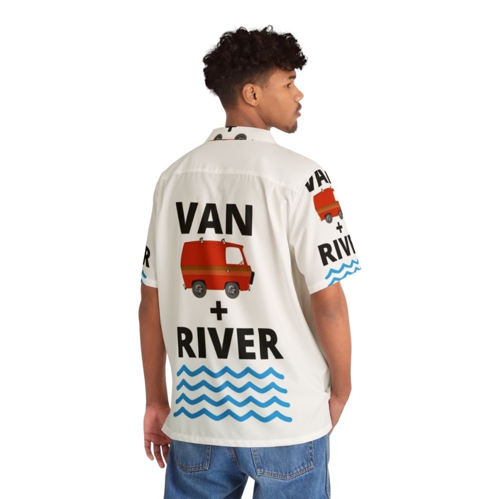 Tropical Van River Hawaiian Shirt with Chris Farley SNL Inspired Design - People Back