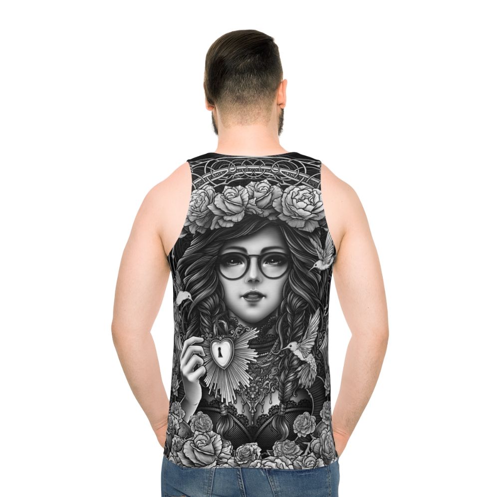 Gothic and occult inspired unisex tank top - men back