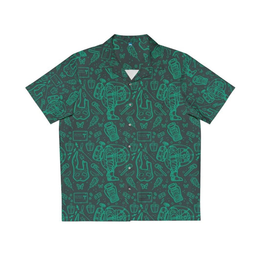 Bioshock Rapture Pattern Blue Hawaiian Shirt