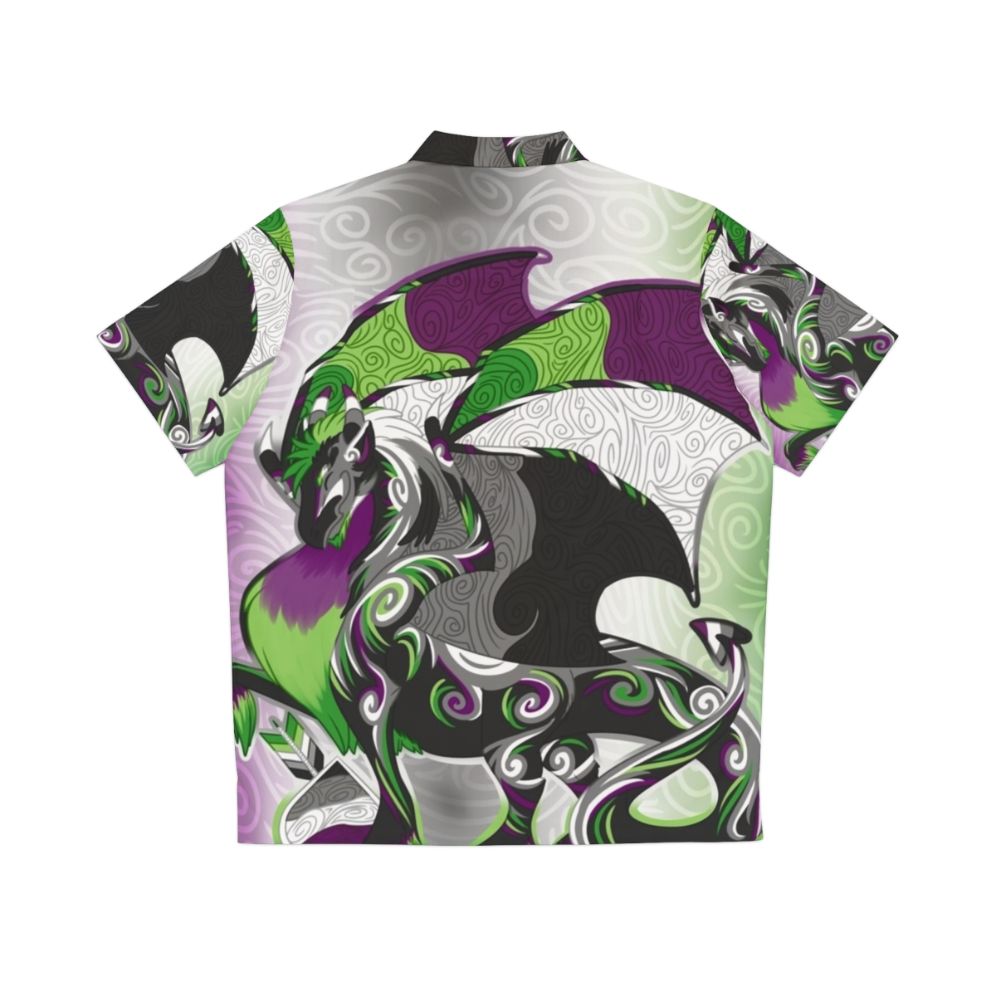 Aro Ace Pride Dragon Hawaiian Shirt - Back