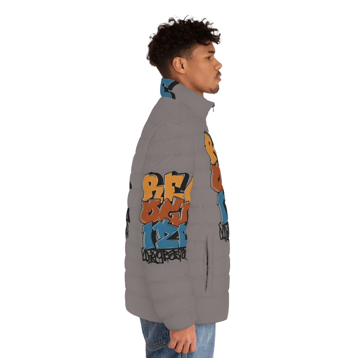 Odb Ol Dirty Bastard Recognize Graffiti Puffer Jacket - men side right