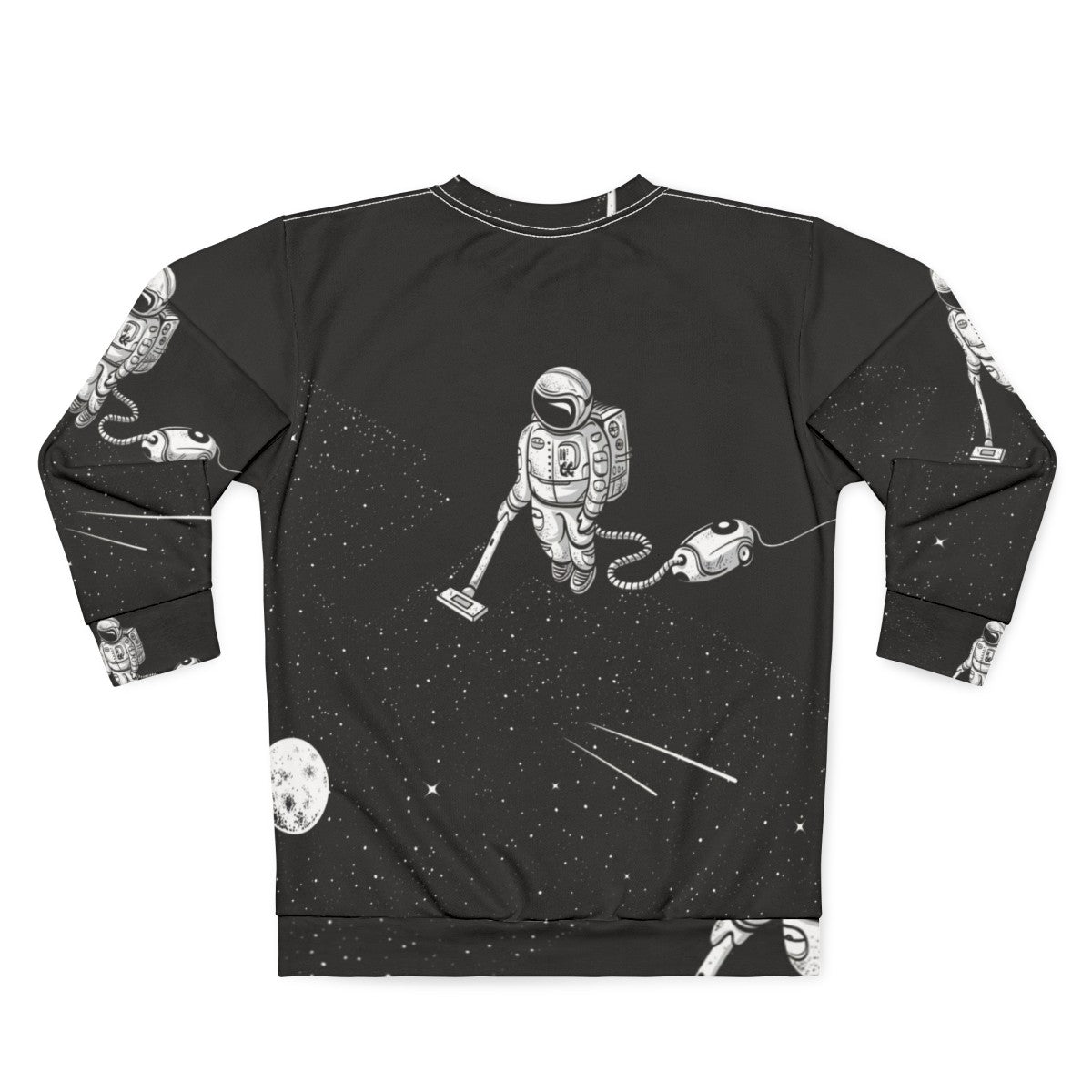 Space Cleaner Sweatshirt with Astronaut Graphic - Back