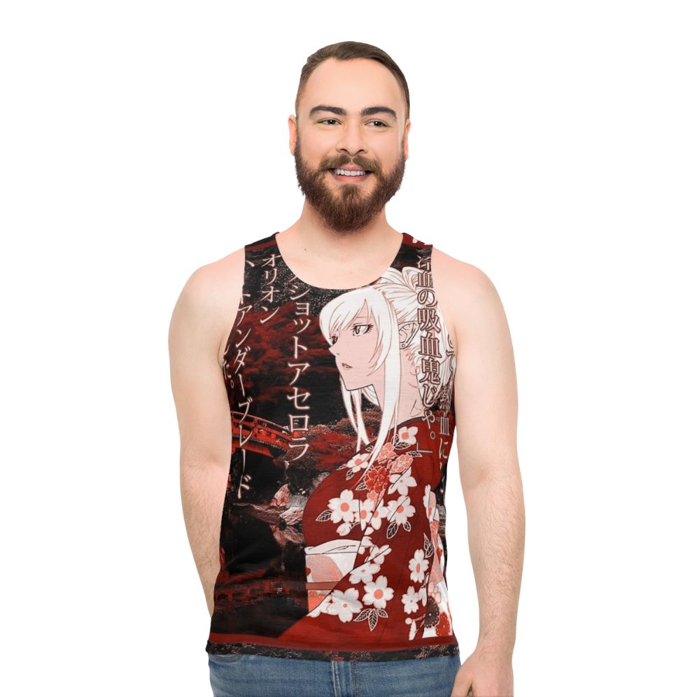 Shinobu Oshino Yukata Inspired Unisex Tank Top - men