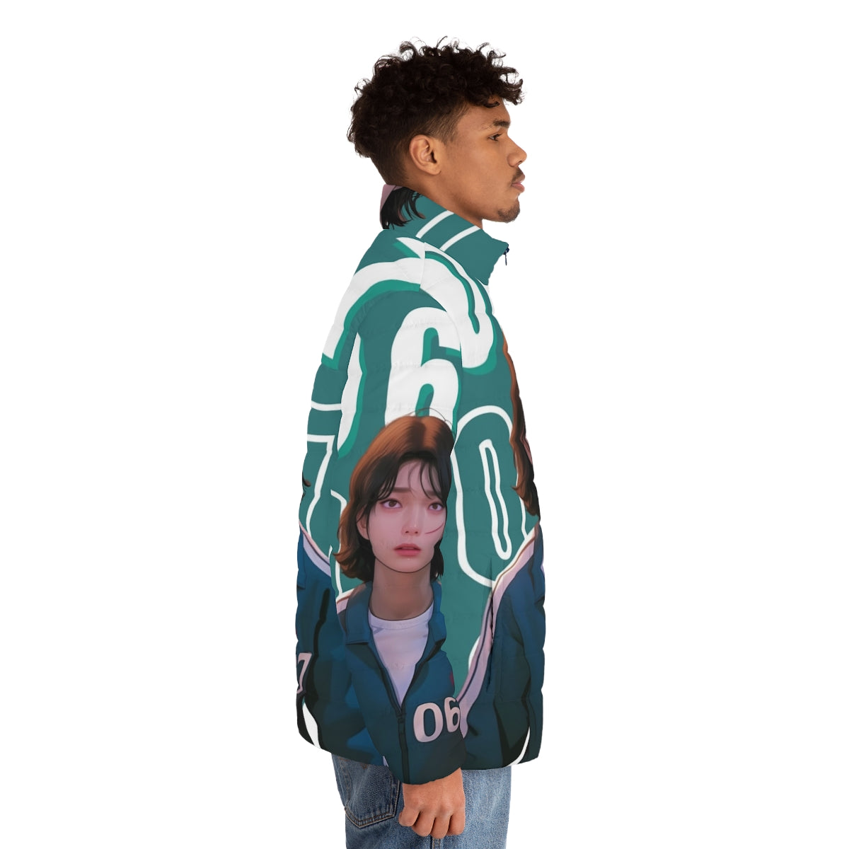 Squid Game Player 067 Kang Sae Byeok Puffer Jacket - men side right