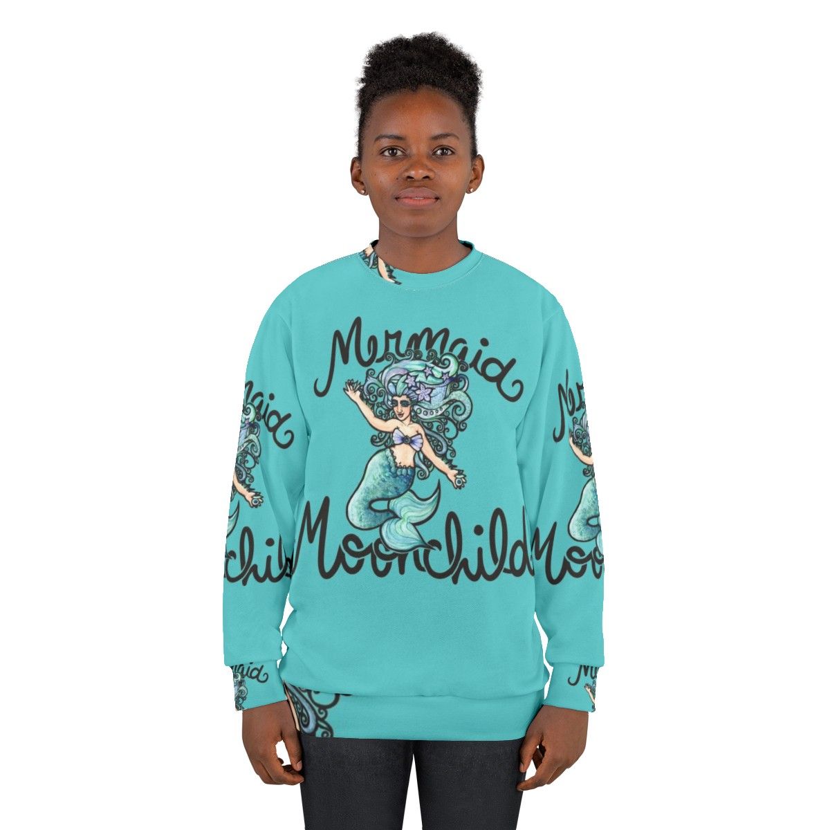 Mermaid Moonchild Sweatshirt - Goddess Belly Dance Apparel - women