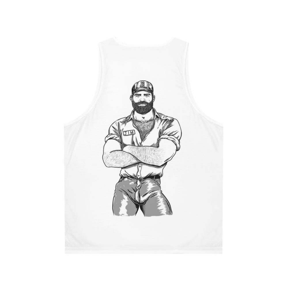 Unisex Big Jim Gay Bear Tank Top - Back