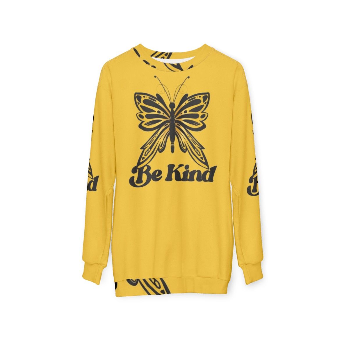 Inspirational "Be Kind" butterfly sweatshirt - hanging