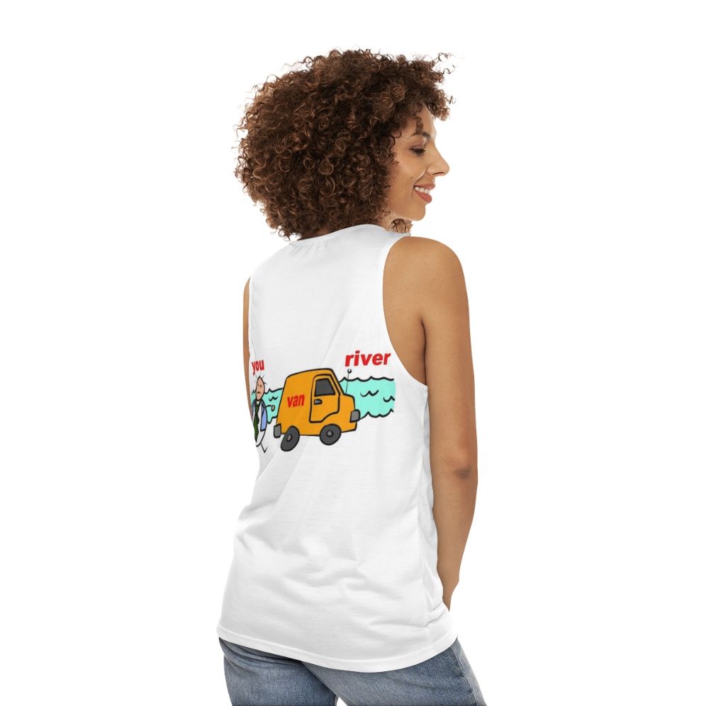 Chris Farley's "Van Down By The River" Unisex Tank Top - women back