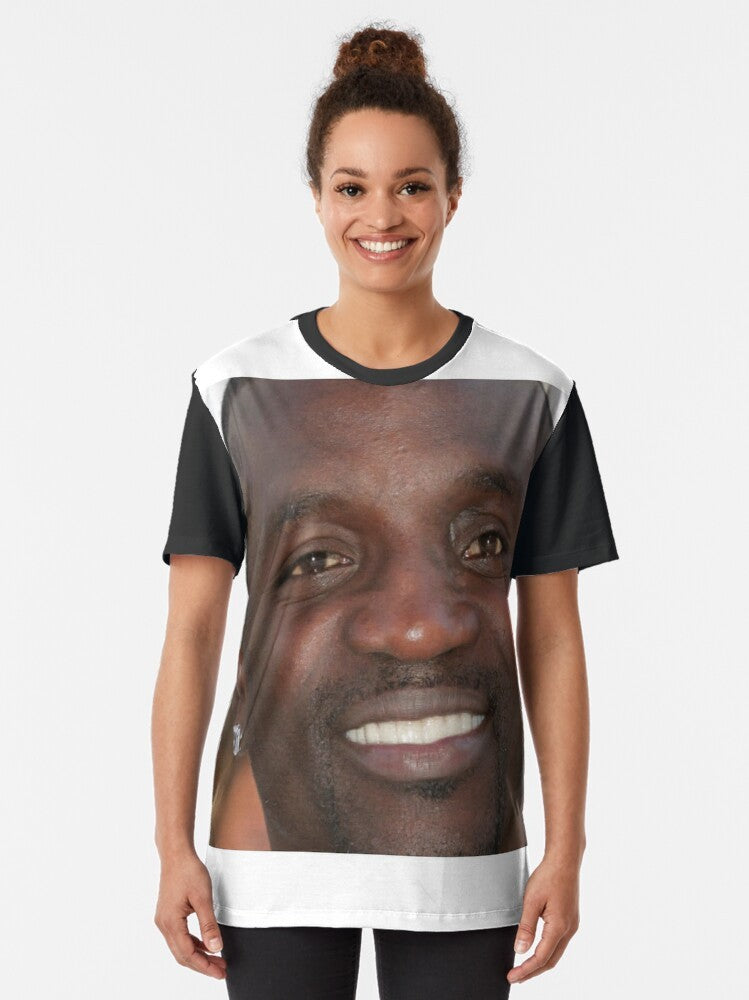 Akon Graphic T-Shirt featuring the renowned singer's portrait - Women