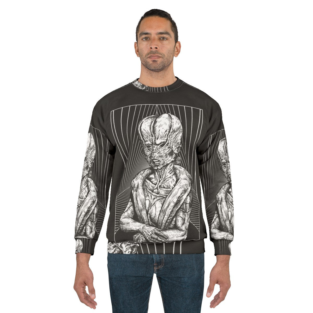 Schism Sweatshirt with Dark Gothic Occult Fantasy Art Graphic - men