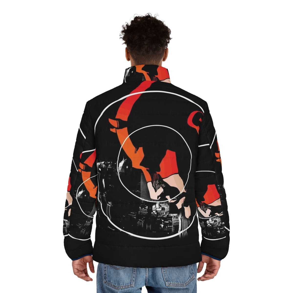 Daredevil Puffer Jacket with Guardian Devil Version2 design - men back