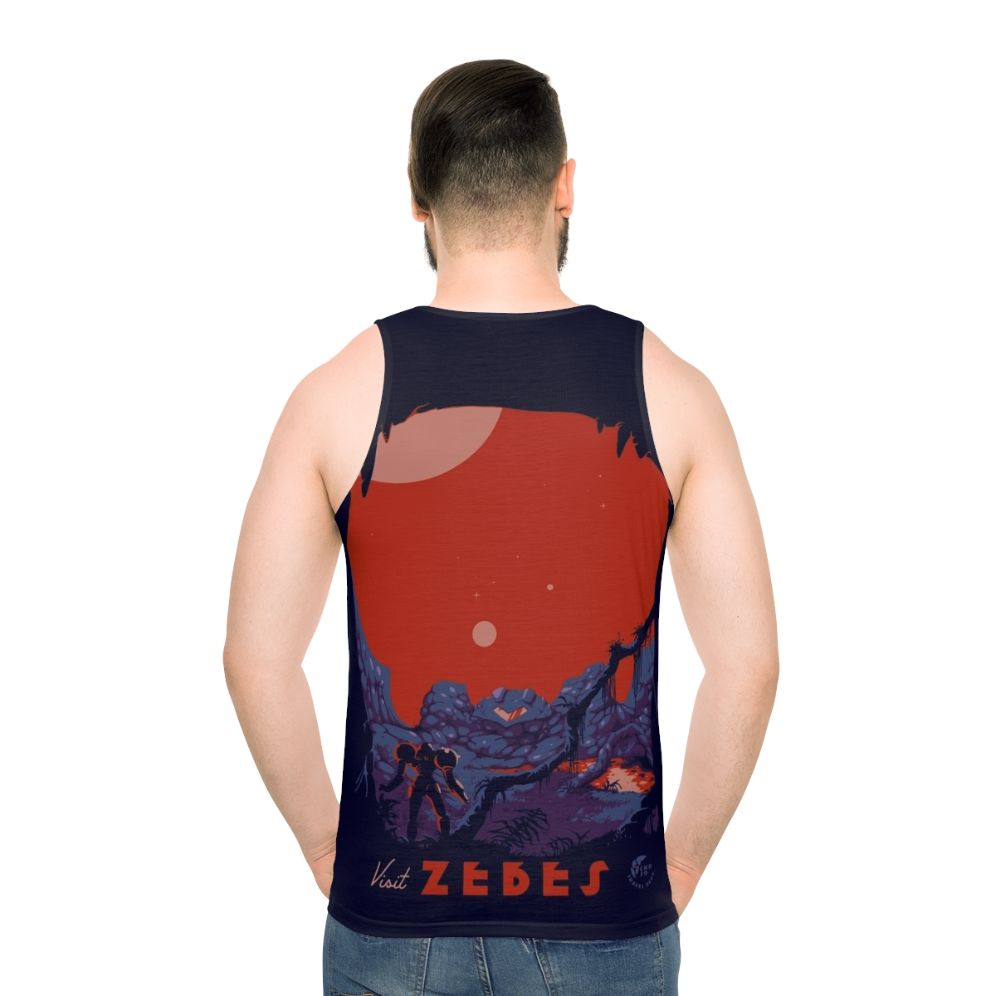 Unisex Metroid Tank Top - men back