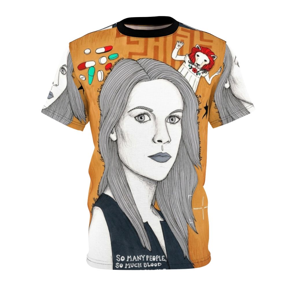 Carrie Mathison inspired t-shirt design featuring the protagonist from the Homeland TV series