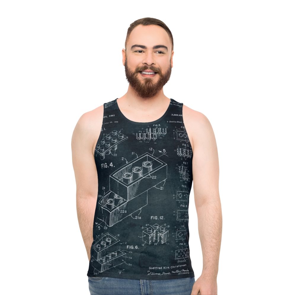 1958 Toy Building Brick Unisex Tank Top - men