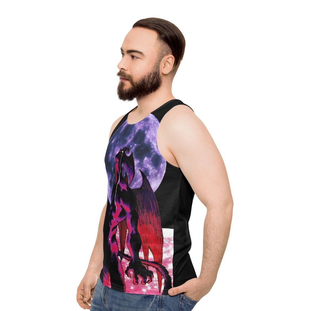 Akira Devilman Crybaby Unisex 90s Aesthetic Glitter Tank Top - men side