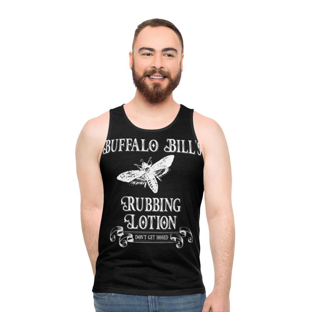 Unisex tank top with "Buffalo Bill" inspired horror design - men