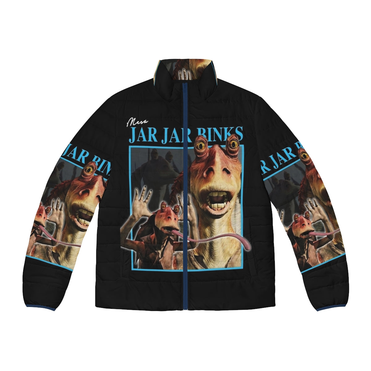 Retro Jar Jar Binks graphic puffer jacket