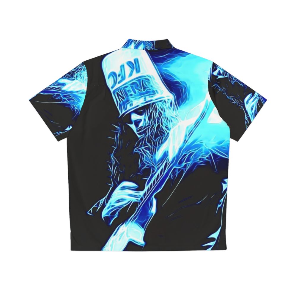 Buckethead Electric Tears Blue Hawaiian Shirt - Back