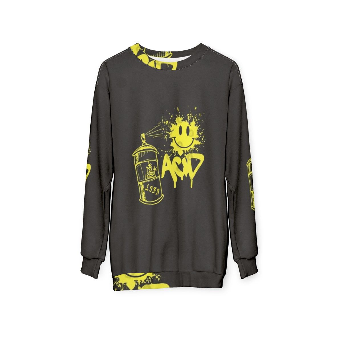 Retro House Music Acid Rave Sweatshirt - hanging