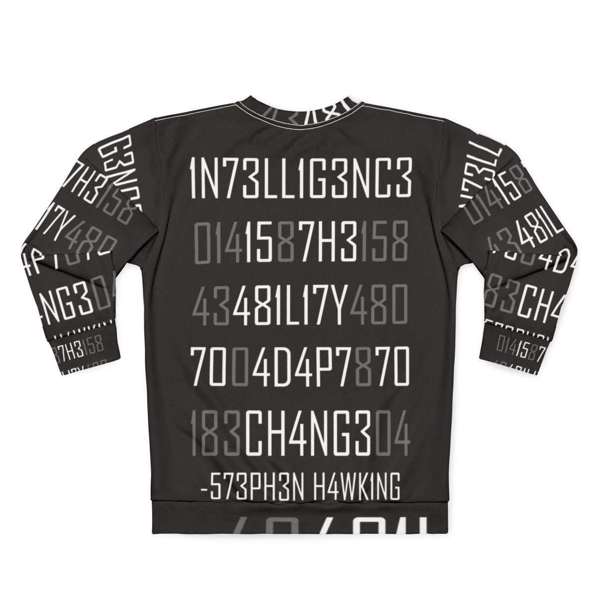 Encoded Adapt Or Die Sweatshirt for Science Enthusiasts - Back