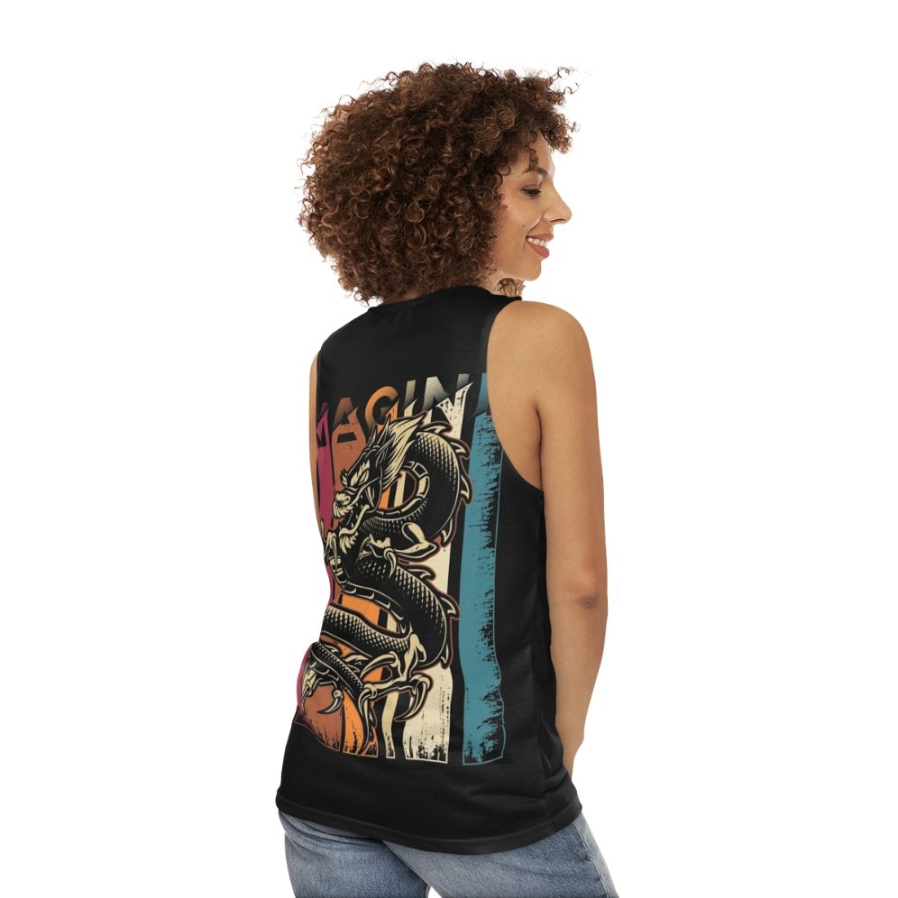 Imagine Dragons Vintage Dragon Graphic Tank Top - women back