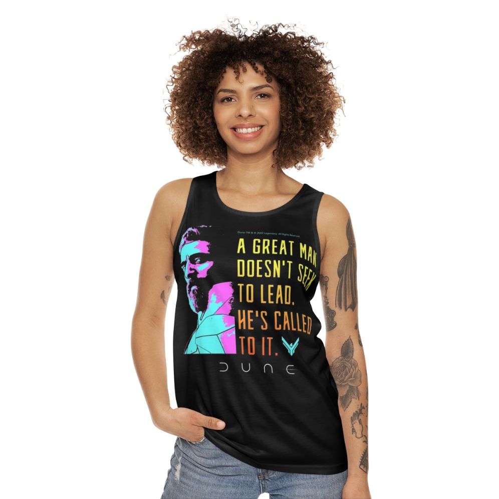 Leto Atreides Dune Movie Leadership Quote Unisex Tank Top - women