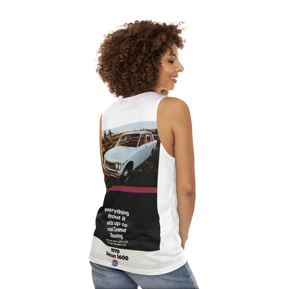 Vintage Datsun 1600 unisex tank top - women back