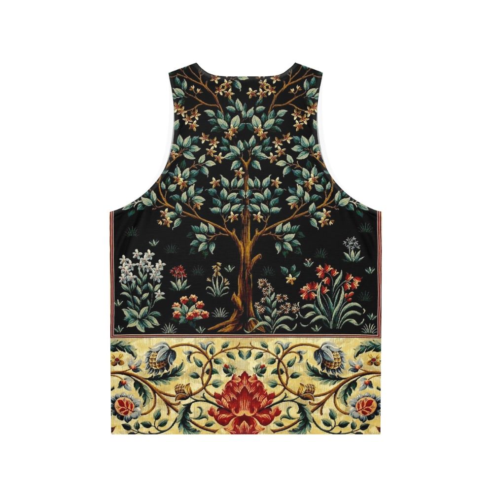 Midnight floral tapestry unisex tank top - Back