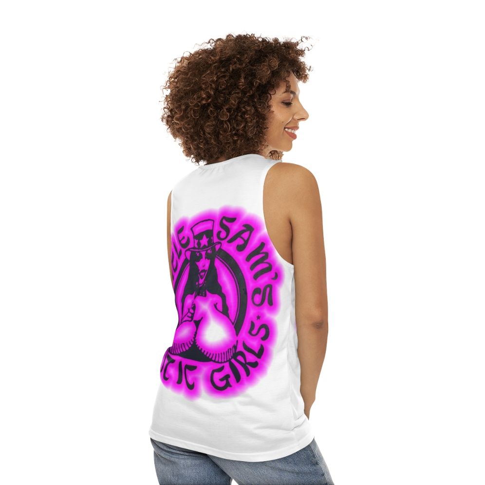 Patriotic unisex tank top - women back