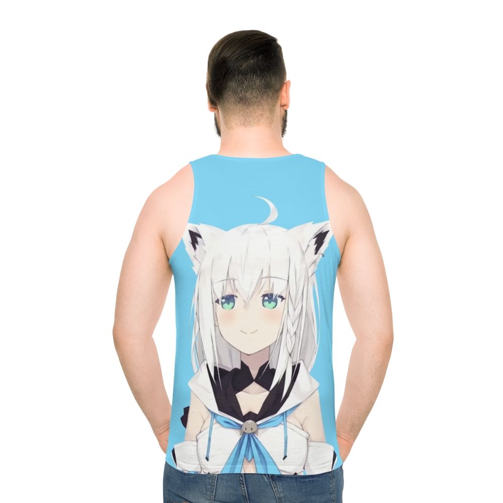 Shirakami Fubuki Hololive Virtual Youtuber Unisex Tank Top - men back