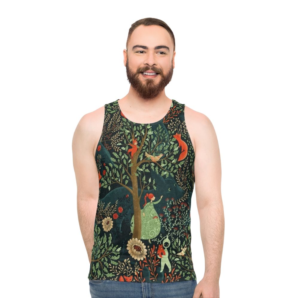 Whimsical Wonderland Enchanted Forest Fairy Tale Floral Tank Top - men