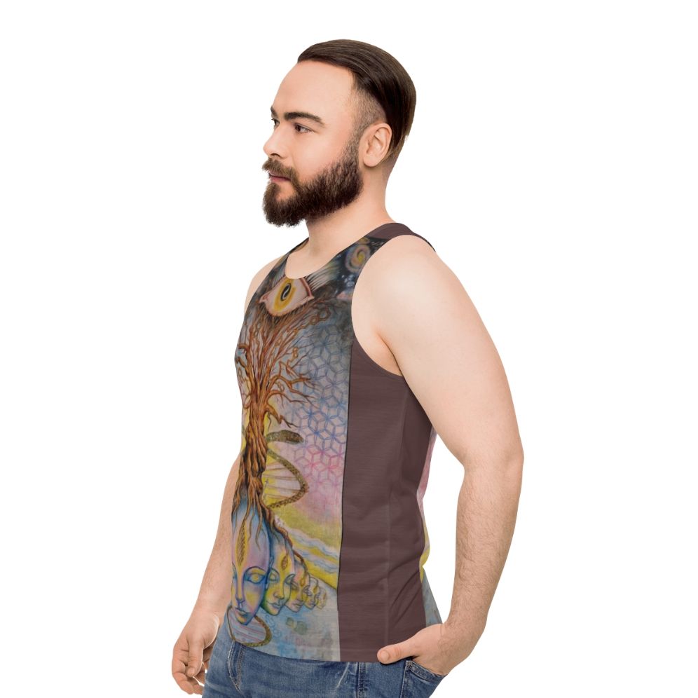 Pineal gland visionary art unisex tank top - men side