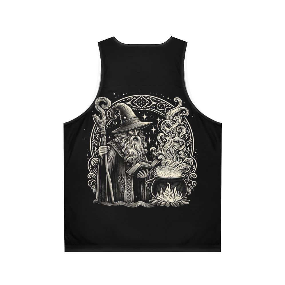 Wizard unisex tank top with magical design - Back