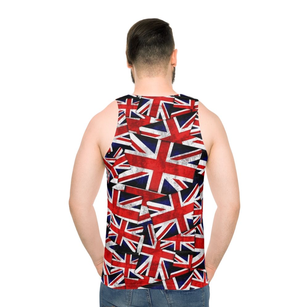 British Union Jack Flag Unisex Tank Top - men back