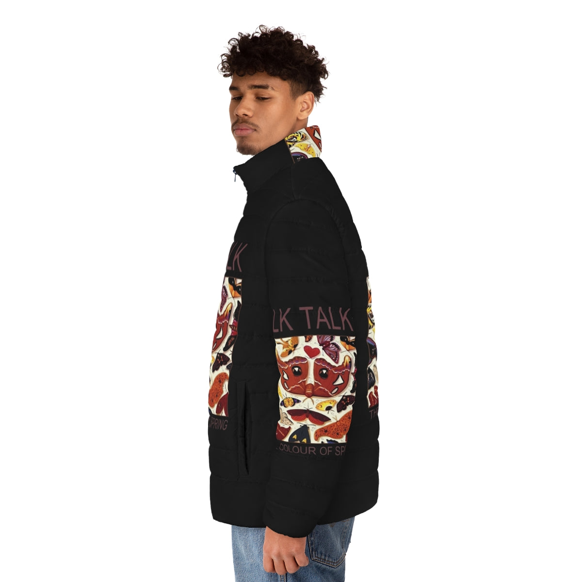 1980s inspired Talk Talk The Colour of Spring puffer jacket - men side left