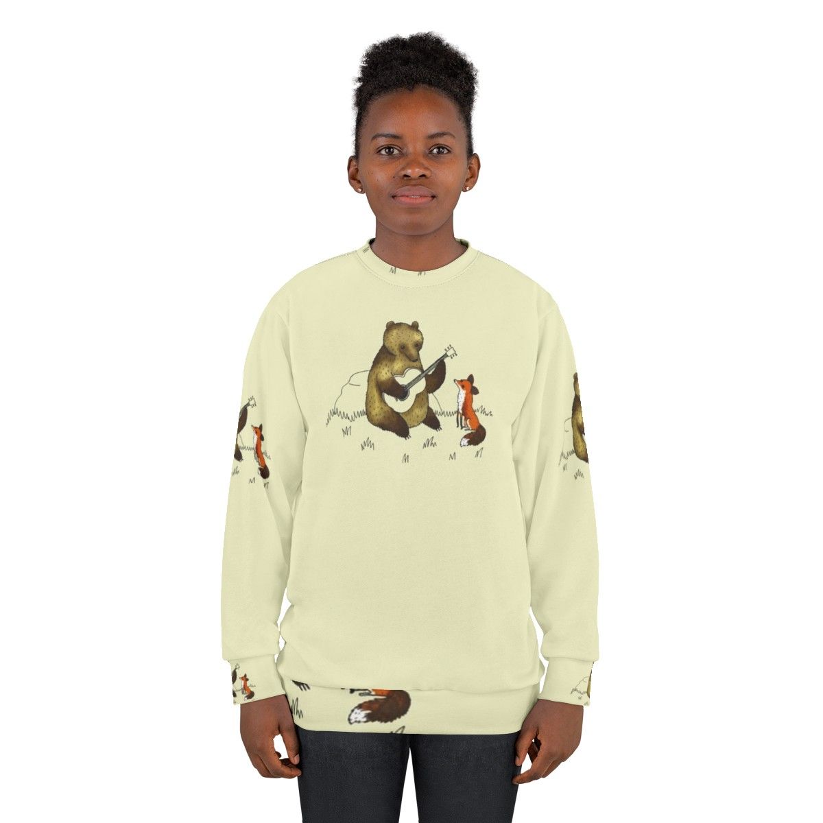 Adorable bear and fox sweatshirt - women