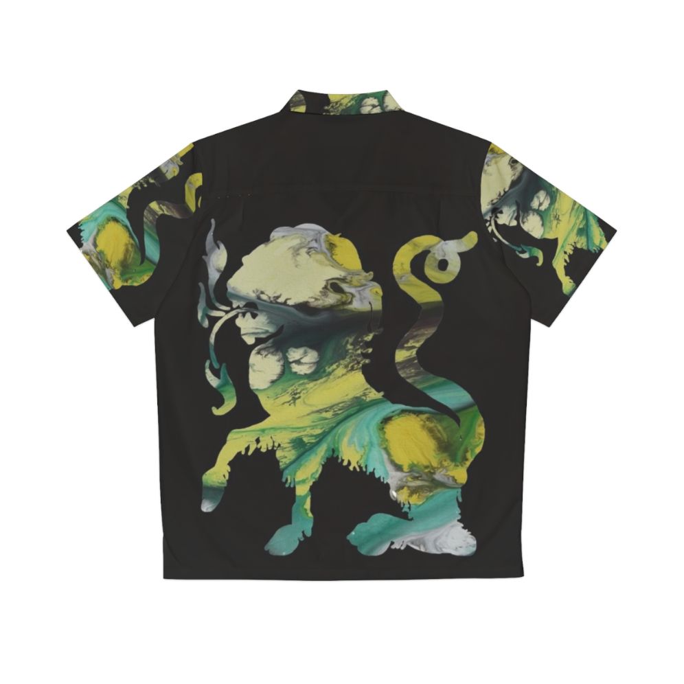 Watercolor Mythological Chimera Hawaiian Shirt - Back