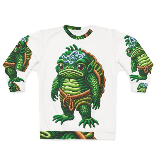 Kappa: The Legendary Japanese Creature Embroidered Sweatshirt