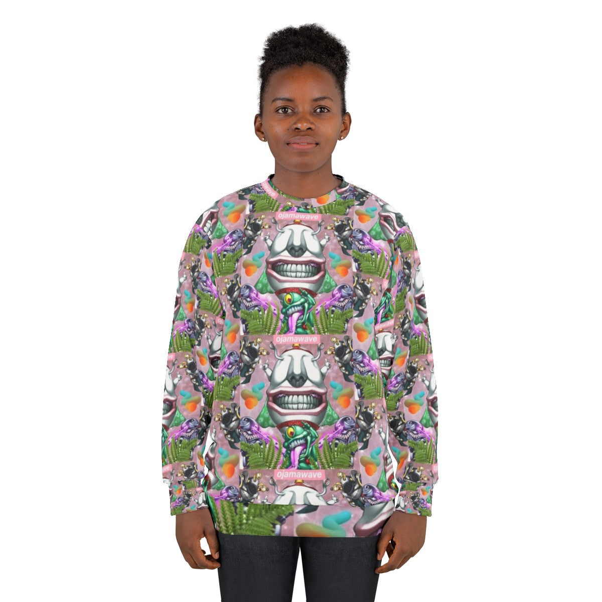 Yugioh Aesthetic Vaporwave Sad Ojama Sweatshirt - women