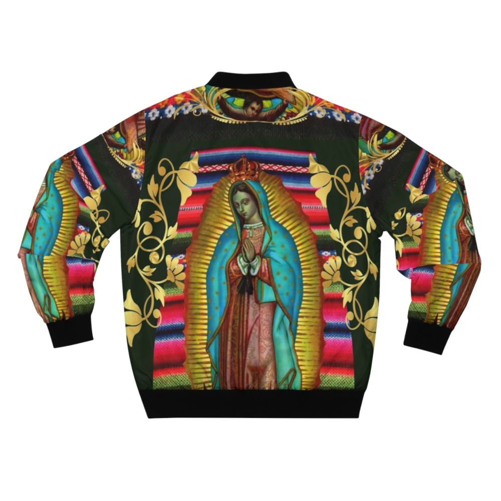 Our Lady of Guadalupe Virgin Mary Bomber Jacket - Back