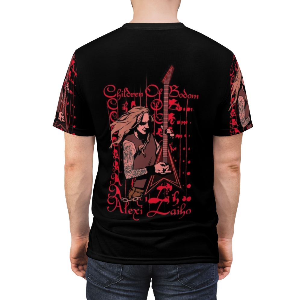 Alexi Laiho Tribute T-Shirt with Children of Bodom Inspired Artwork - men back