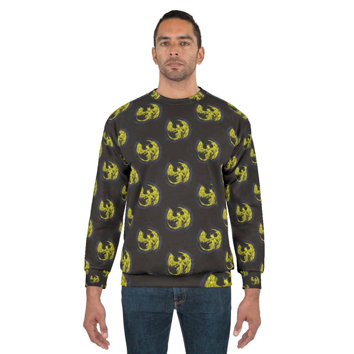 Mystic Lightning Dragon Sweatshirt featuring a powerful mythical creature design - men