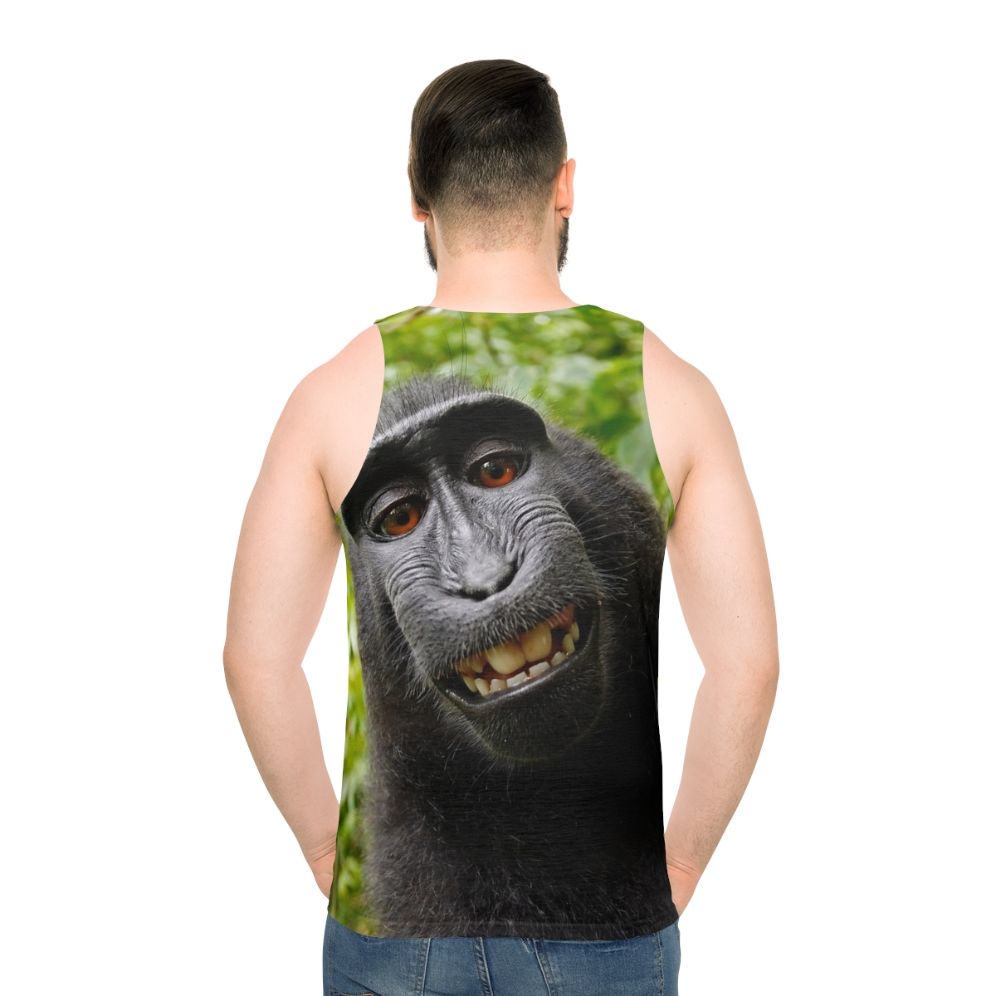 Monkey Unisex Tank Top - men back