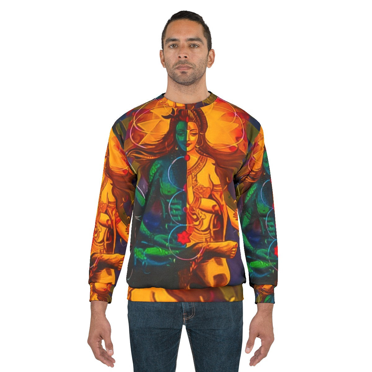 Hindu God Shiva and Goddess Parvati Spiritual Sweatshirt - men