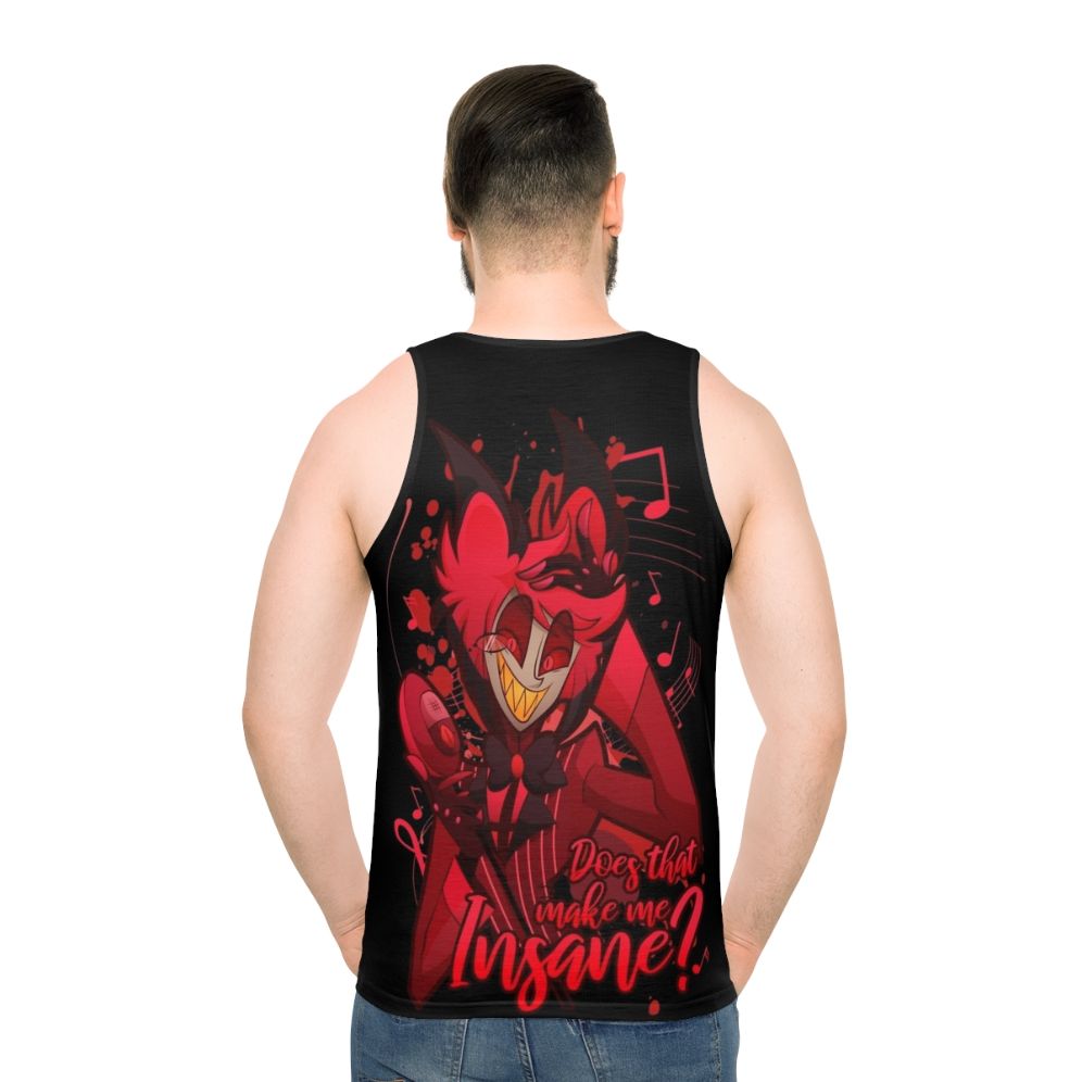 Unisex Hazbin Hotel Alastor the Radio Demon Tank Top - men back