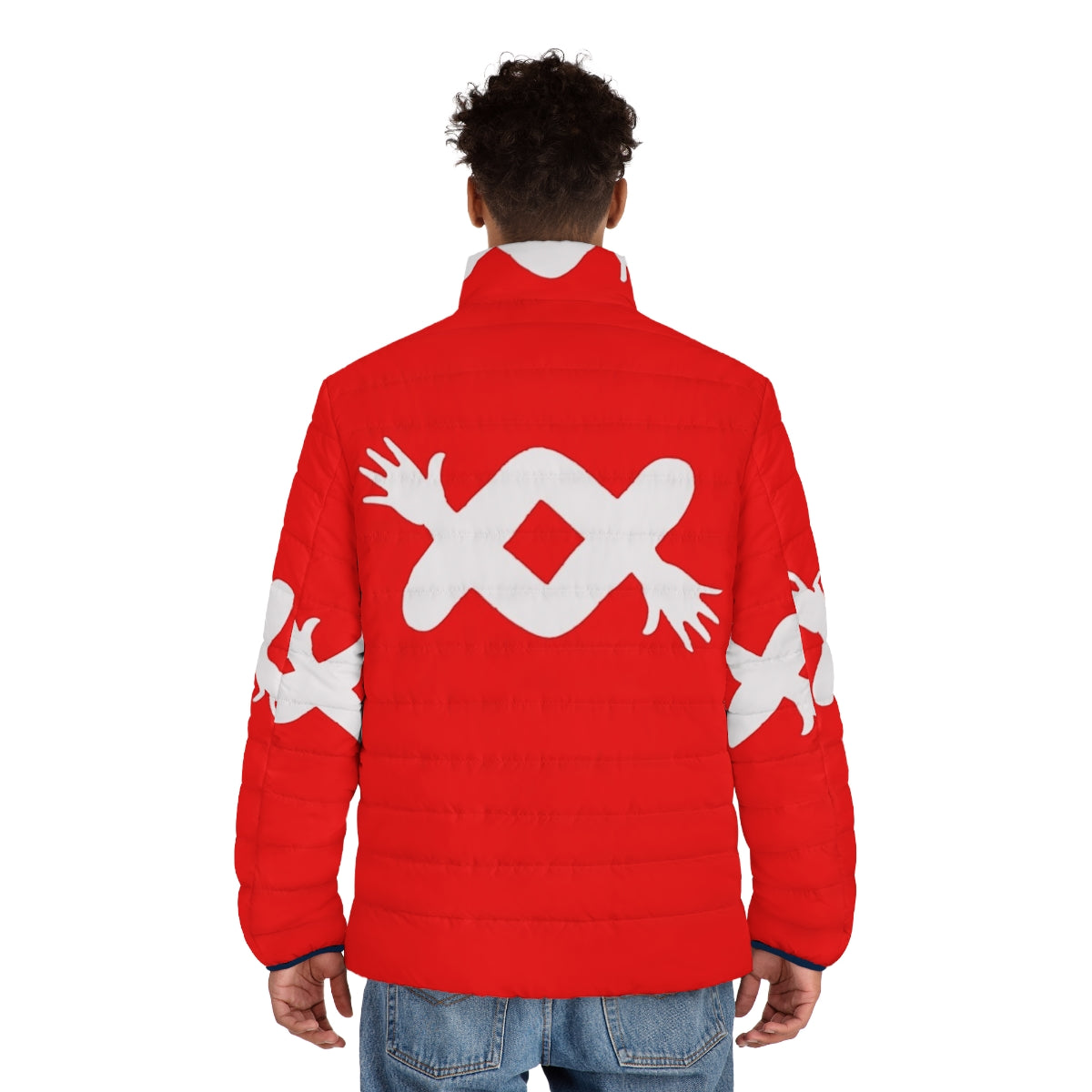 Santa Sangre puffer jacket inspired by the cult classic film by Alejandro Jodorowsky - men back