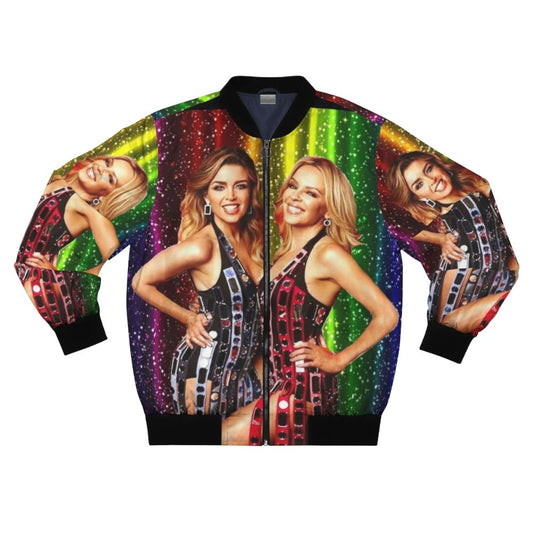 Kylie and Dannii Minogue celebrating Pride in a stylish bomber jacket