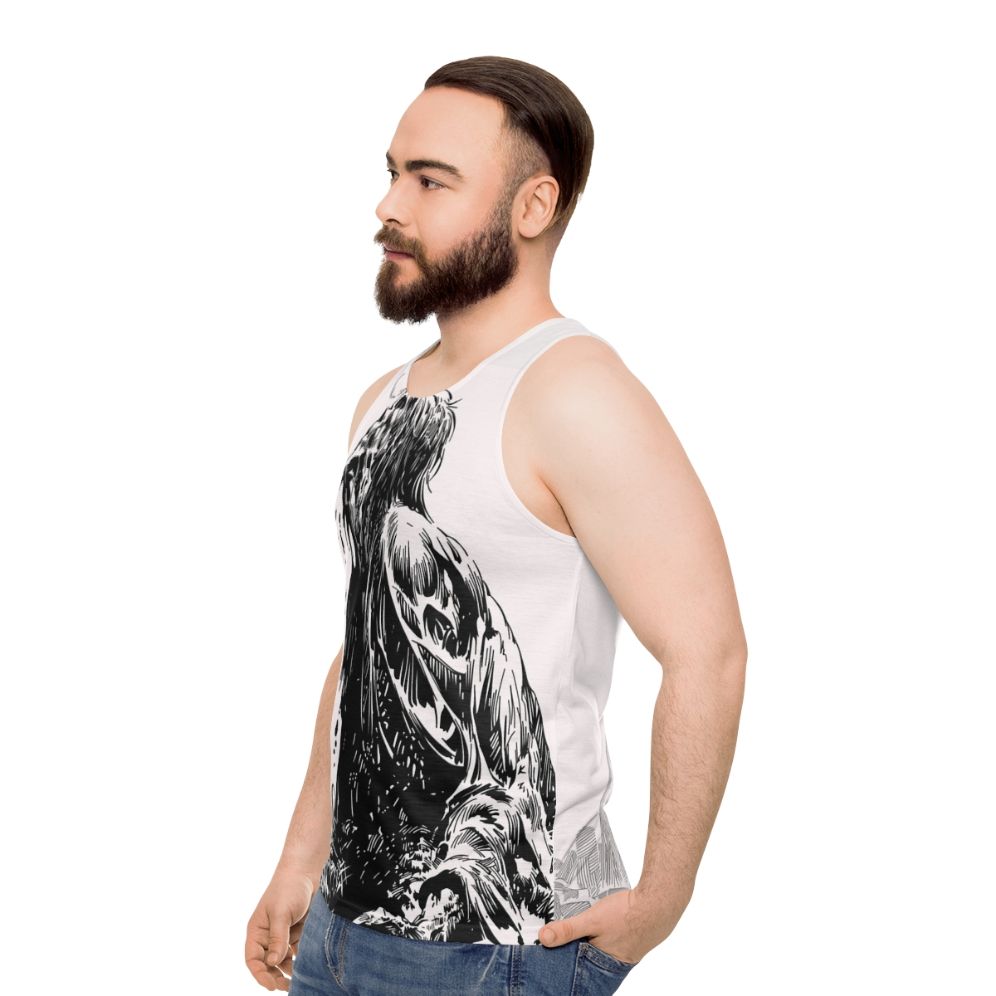 Bernie Wrightson horror comics unisex tank top - men side