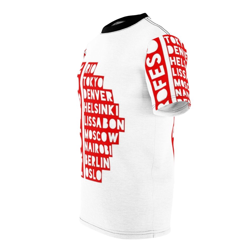 Stylish Money Heist Professor T-Shirt with El Profesor Red Text Design - men left