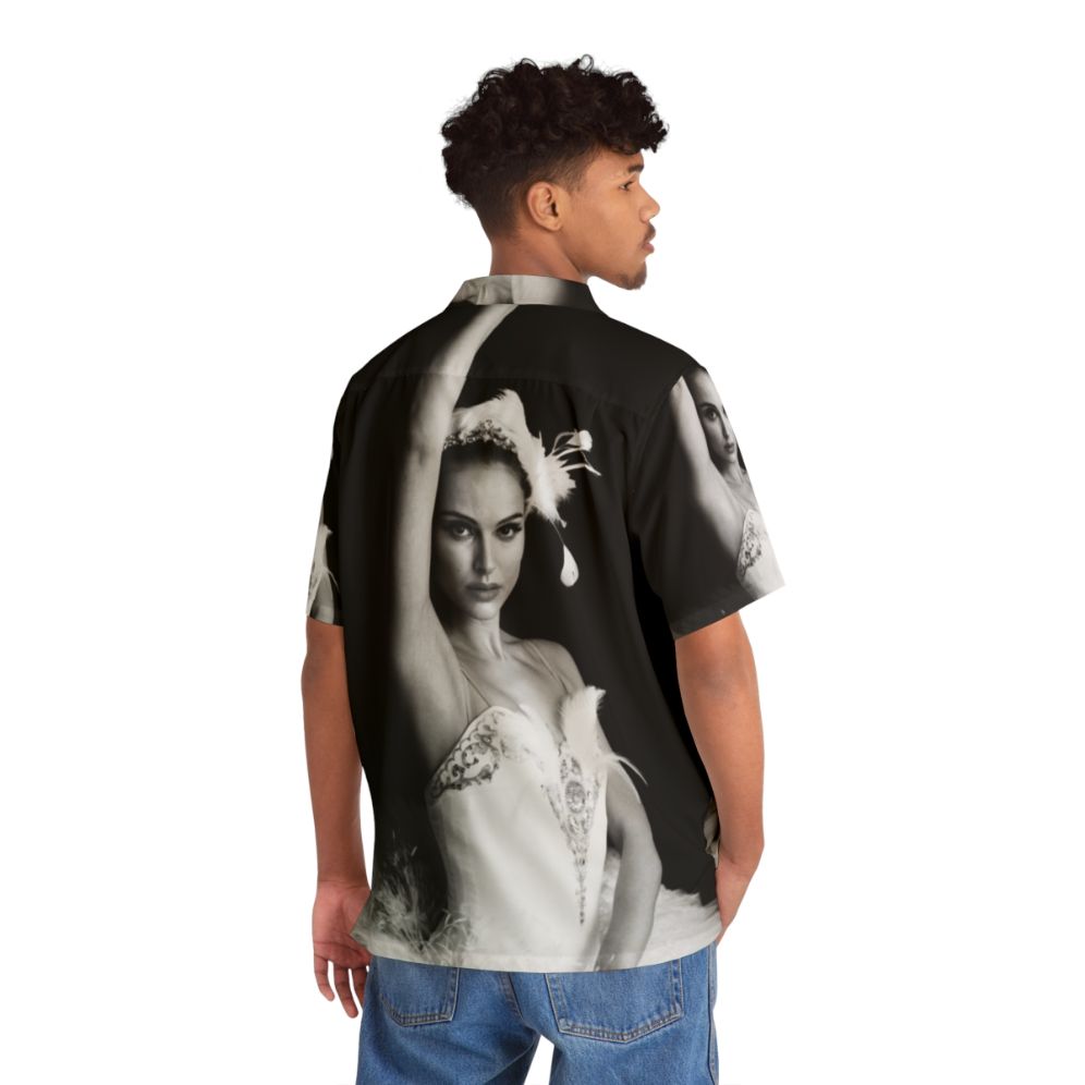 Black Swan Hawaiian Shirt featuring Natalie Portman in ballet attire - People Back